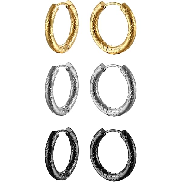 Orecchini Perno Design Ovali Arrotondati Intracciati 26mm Placcato Oro 3 Micron X2 P 318931 - Foto 4