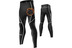 INBIKE Legging Homme Sport Chaud Collant Sport Homme Hiver Respirant et Extensible pour Running Jogging Cyclisme Course Noir