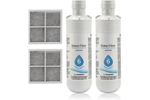 DASNTERED Filtro de agua y aire para nevera, repuesto para red de aire, repuesto para LG LT1000P (2pcs)