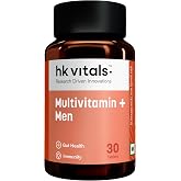 hk vitals Multivitamin Plus Men, 30 Tablets | Daily Multivitamin for Men, For Energy, Stamina, Immunity, Gut, Heart, Bone & M