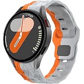 Rongep [Football Pattern] Samsung Galaxy Watch 7/6/5/4 (40mm/44mm) Serisi ile Uyumlu Rahat ve Yumuşak Watch 6/4 Classic (47/4