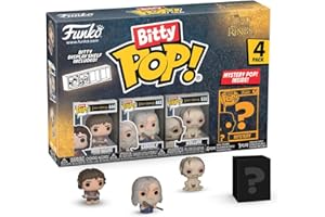 Funko Bitty POP! Władca Pierścieni - Frodo 4PKand A Surprise Mystery Mini Figure - 0,9 cala (2,2 cm) - kolekcjonerska figurka Władcy Pierścieni - w zestawie półka do układania w stos