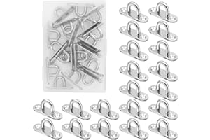 YTUGIL 20 Stück Augplatte Edelstahl,Wandöse Wandhaken M5 Augplatte mit Öse zum Augplatten für Sonnensegel/Wand-Befestigung Decken-Befestigung Wand-Haken Decken-Haken