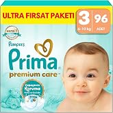 Prima Bebek Bezi Premium Care 3 Numara 96 Adet Ultra Fırsat Paketi
