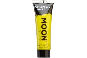 Moon Glow - Neon UV Hair Gel - 20ml Intense Yellow – Temporary wash out hair colour dye - Spike and glow!
