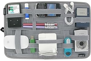 Cocoon CPG20GY GRID-IT organizer kieszonkowy z elastycznymi taśmami, wielofunkcyjny system organizatora, zamek błyskawiczny, szary, 38,4 x 1 x 24,4 cm, szary, Large, Pojedynczy