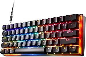 SteelSeries Apex 9 Mini - Mechanical Gaming Keyboard – Optical Switches – 2-Point Actuation – Compact Esports Mini 60% Form Factor – Hotswappable Switches - American QWERTY Layout