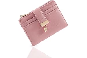 Pomelo Best Portefeuille Femme Cuir Porte Monnaie avec Fermeture éclair Poche à Monnaie, Compartiments Cartes à Bouton Pression – Petit Portefeuille Femme idéal pour Voyages