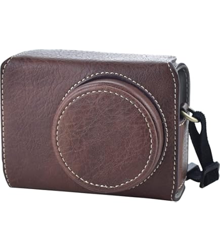 RICOH Echt lederen softcase GC-11 [Compatibel met GR III, GR IIIx] [Hoogwaardig leer] [Riemlus] [Magnetisch slot - snel verwijderen van de camera in snapshotmodus] [GR gegraveerd