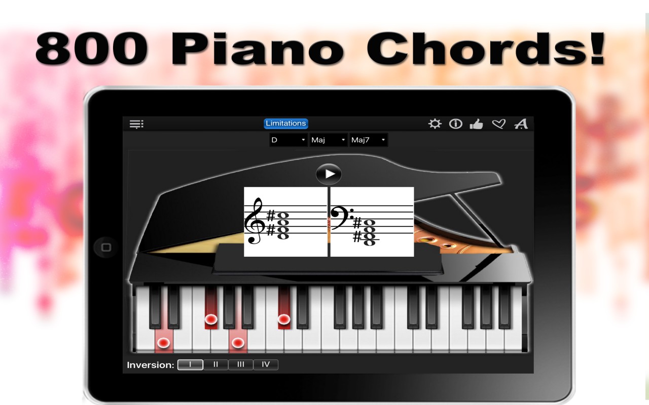 Piano Chords Compass Lite Learn The Chord Notes Play Them Amazon Co Uk Appstore For Android