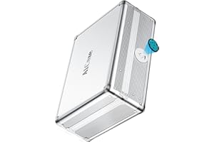 AICase Biometric Fingerprint Storage Box, Portable Cash Jewelry Security Case Lock Box Safe,Combination Lock for Car, Home,Office Travel