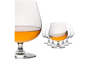 IMPERIAL GLASS Imperial - Juego de 6 vasos de coñac (480 ml, apto para lavavajillas)