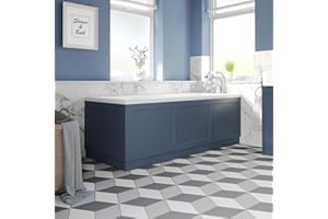 Affine® Traditional 1700 Side Front Panel MDF Bath Panel 18mm, Wooden Panels for Bathroom Baths Soaking Tubs, Adjustable Plinth, Easy to Cut, Matt Blue