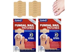 JYNVO 42 Pièces Fongiques, Nail Patches, Patchs Traitement Mycose Ongles des Pieds, Pansements pour les Ongles, Force SuppléMentaire 8 Heures RéParation D'Ongles, Efficace contre les Infections Fongiques