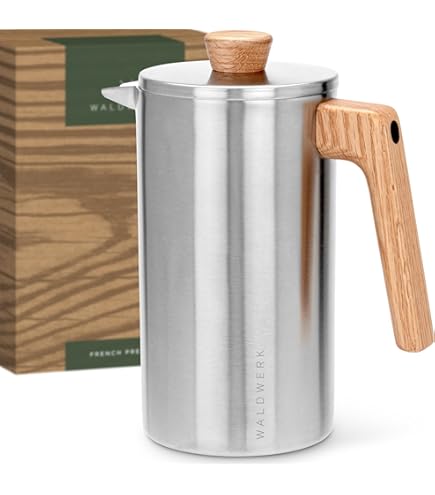 Mousseur à Lait Électrique Waldwerk - Inox 304 & Chêne, 3 Fonctions | Pour Cappuccino, Chocolat Chaud, Sans Goutte