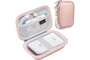 Canboc Carcasa Dura Canon Ivy Mini/Canon Ivy 2 Mini/Canon Hiedra cliq + 2 cliq 2 cliq + Impresora de Cámara instantánea inalámbrica móvil Bluetooth, Rosa Dorada