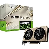 MSI NVIDIA GeForce RTX 5060 8G Inspire 2X OC Carte Graphique 8 Go GDDR7 (28 Gb/s/128 Bits), Refroidissement à Double Ventilat