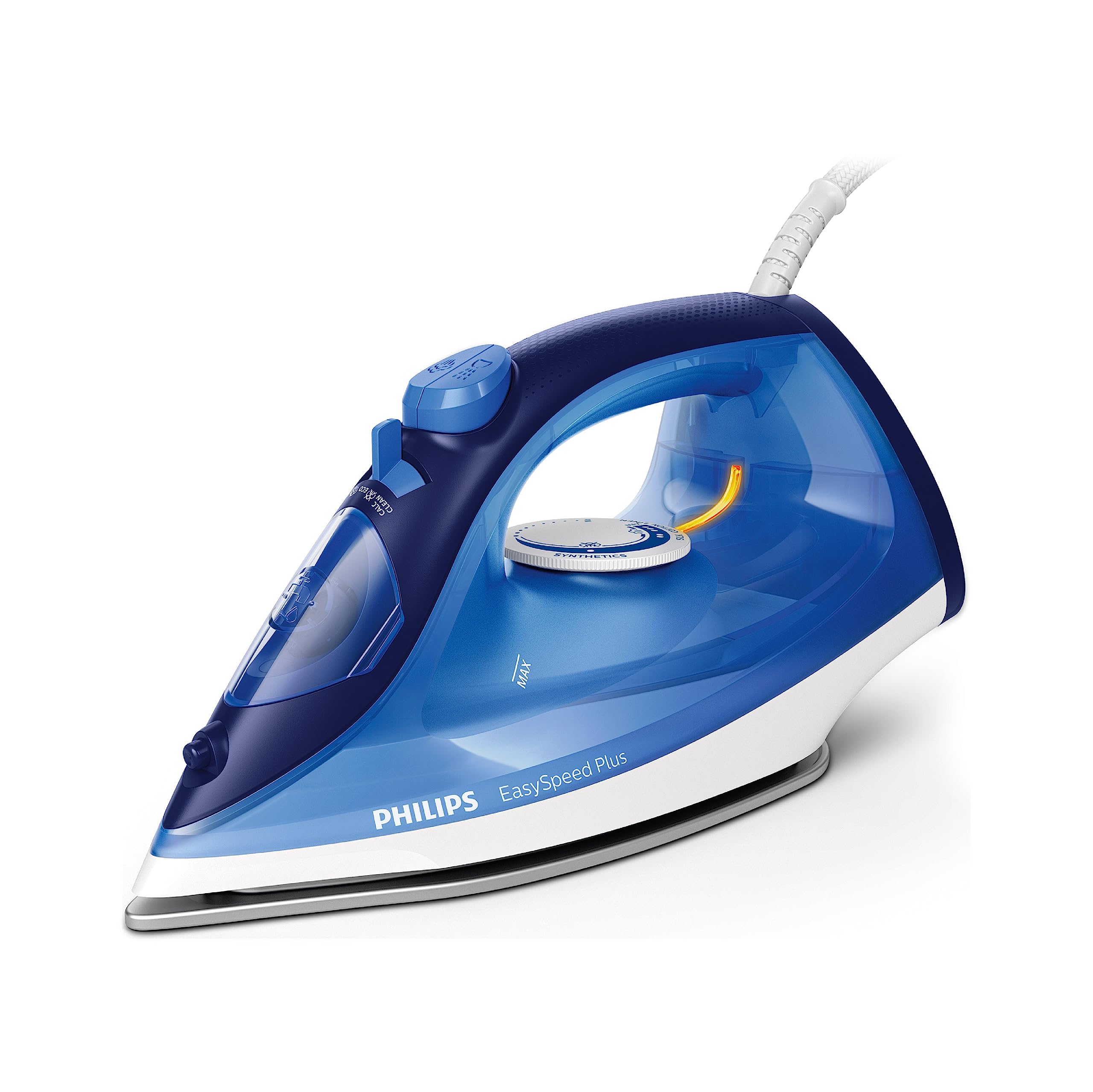 Philips Steam Iron GC2145/20 – 2200-watt, From Worlds No.1 Ironing Brand*, Scratch resistant ceramic soleplate, Steam Rate of