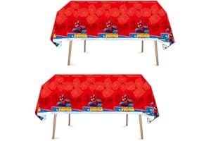 YAAVAAW 2Pack 180*108cm Red Spider-Man Cartoon Party Table Cloth for Boys,Rectangular Spider-Man Party Disposable Table Cover Plastic Tablecloths for Kids,Superhero Spider Birthday Spider Themed Decoration