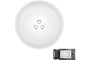 ASelected Mikrowellenteller 24,5 CM Drehteller Mikrowelle Mikrowellen Teller Universal Mikrowellenteller Glasplatte Rund Mikrowelle Drehteller Ersatz Teller für Mikrowellen Küche Esszimmer