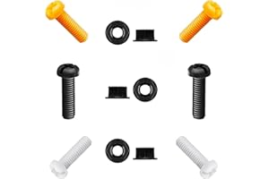 YUVA Car Number Plate Screws and Nuts Kit, 6 Sets 12 Piece, Mixed Colours, Plastic License Plate Fixing Bolts