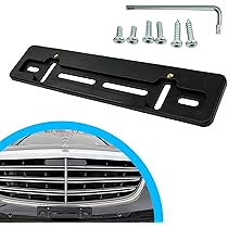 5 Front Bumper License Plate Tag Holder Mounting Relocator Adapter Kit Bracket For Mercedes-Benz (All Models) Quantity Discount(9.95$ To 6.50$)(Each With 2 Screws 4 Bolts & 4 Built In Nuts) (5 - Foto 7