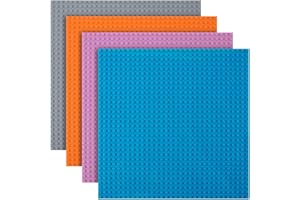 HOTUT Classic Base Verde, Set di 4 Pannelli da Costruzione 25 x 25 cm, Tavola per Costruzioni Quadrata con 32x32 Bottoncini, Piastre di Base per Bambini Compatibili con la Maggior Parte Delle Marche