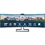 Philips Monitor Curvo 49", 499P9H, Gaming Superwide 32:9, risoluzione 5120 * 1440, Adaptive Sync, HDR 400, Multiview con KVM 