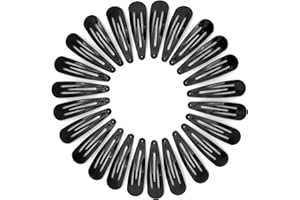 YISCOKO Haarspangen für Damen, schwarz, Metall-Haarspangen, 5,1 cm, Haarspangen, Kinder-Haarspangen, Mädchen-Haar-Accessoires (24 Stück, schwarz)