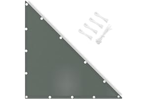 IOAOI Sun Shade Sail Waterproof, 3.5x3.5x4.95M Right Triangle Awning Canopy, 95% UV Block with Free Rope, Sunscreen Awning Canopy for Outdoor, Garden, Patio, Yard, Lawn, Pergola, Carport-Dark Grey