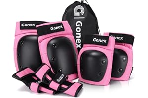 Gonex 6 in 1 Protective Knee Pads Set,Skate Protective Gears with Elbow Knee Wrist Guards Pads,Skate Pads for Kids Youth Adult for Skateboarding Cycling Biking Scooter Roller