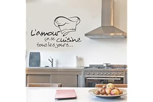 FNGEEN Stickers Muraux Cuisine Autocollant Cuisine Carrelage Chef Mur Décor Savoureux Wall sticker Cuisine decoration murale vignette Décoration de cuisine Autocollant Applique
