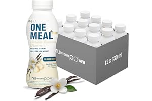 ‎NUPO NUPO® Mahlzeitenersatz Trinkmahlzeit zum abnehmen [Vanille-Banane - 12 Stk.] - Diät Drink zum abnehmen - Abnehm Shake Mahlzeitersatz - Drink Mahlzeit - Nahrungsersatz - Flüssignahrung Mensch