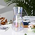 DARENYI Flower Vase Glass 20cm Clear Small Vases for Flowers Modern Design for Living Room, Bedroom, Wedding, Dining Table, Office