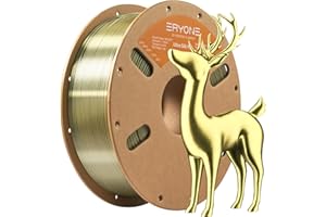 Filament PLA ERYONE Ultra Silk pour imprimante 3D, 1,75 mm +/-0,03 mm, 1 kg/bobine, Bronze
