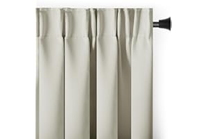 RESTILO AmeliaHome Zasłona 140x245 cm kremowa zaciemniająca na taśmie Blackout