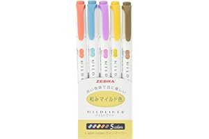 Zebra Mildliner markery RC zestaw 5 kolorów WKT7-5 C (z Japonii)