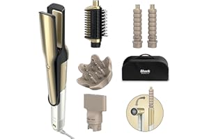 Shark Glam Multistyler, Seche cheveux avec séchage rapide, Brosse soufflante et volumisante, Lisseur cheveux, Boucleur à air coanda, Sans dommage dû à la chaleur, Tous types de cheveux