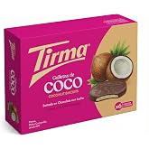 Tirma Galletas con Coco Ba&ntilde;adas en Chocolate con Leche 200g | Snack Dulce Canario| Apto para Dieta Vegetariana y Sin Huevo |
