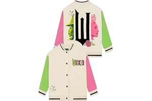 Wicked Baseball Jacket, Glinda And Elphaba Varsity Girls Jacket, Cotton Girls’ Jackets, Ages 4 To 15 Years