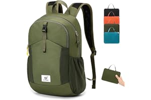 SKYSPER Sac à dos Pliable Antivol avec Protection RFID, 20L Sac à dos de Randonnée Petit Sac à dos pour Homme Femme Voyages Trekking Sport