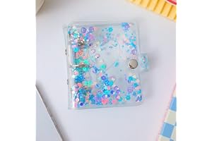runrayay 3 Zoll Kpop Photocard Holder Book Photocard Arbeitsmappe, Mini-Album, transparente Helligkeit, helles Herz Kleine Fotokarte Book Kpop Fotogalerie 20 Taschen, blau