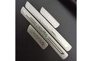 LICHOO Alféizar de puerta de acero inoxidable para Kia Picanto xline X Gt line 2013-2017 2018 2019, placas de patada, protector de placa de desgaste de umbral de puerta, accesorio de decoración de estilo