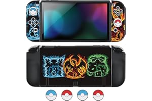 DLseego Custodia protettiva compatibile con Switch OLED,custodia morbida e sottile con 4 Copri levette analogiche,resistente ai graffi e all'assorbimento degli urti per Switch OLED,Elfi OLED