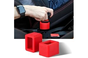 VBGURR Seat Belt Buckle Holder Silicone Seatbelt Holder for Kids Durable Belt Buckle Holder Seat Belt Buckle Cover Protects Stability (red-2)