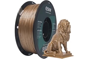 eSUN Metal PLA Filament 1.75mm, Metaliczny bez Spryskiwania Filament do Drukarki 3D PLA, Dokładność Wymiarowa +/- 0.05mm, Szpula 1KG (2.2 LBS) Filament do Drukarek 3D, Brąz