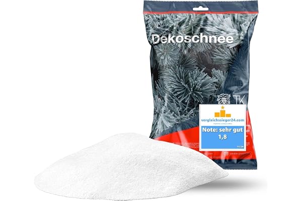 TK Group Timo Klingler artificiell snö bedrägligt verklig och mjuk fluffig snö - glittrande snö dekorativ snö som dekoration till jul 1 x