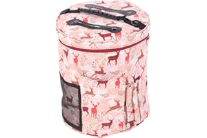 CIKONIELF Sac de rangement portable pour tricot - Organiseur pour laine - Aiguilles à crochet et autres fournitures de tricot (grand baril)