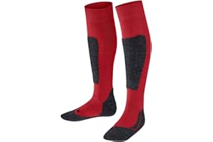 Falke mixte enfant Active Ski chaussettes de ski rembourrage moyen renforts au tibia chaudes respirantes séchage rapide régulation climatique anti-odeur laine fil fonctionnel 1 paire