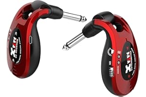 Xvive U2 bezprzewodowy cyfrowy system nadajnika/odbiornika do gitary, basu i innych instrumentów, ładowany, 2,4 GHz Rosso Metallizzato